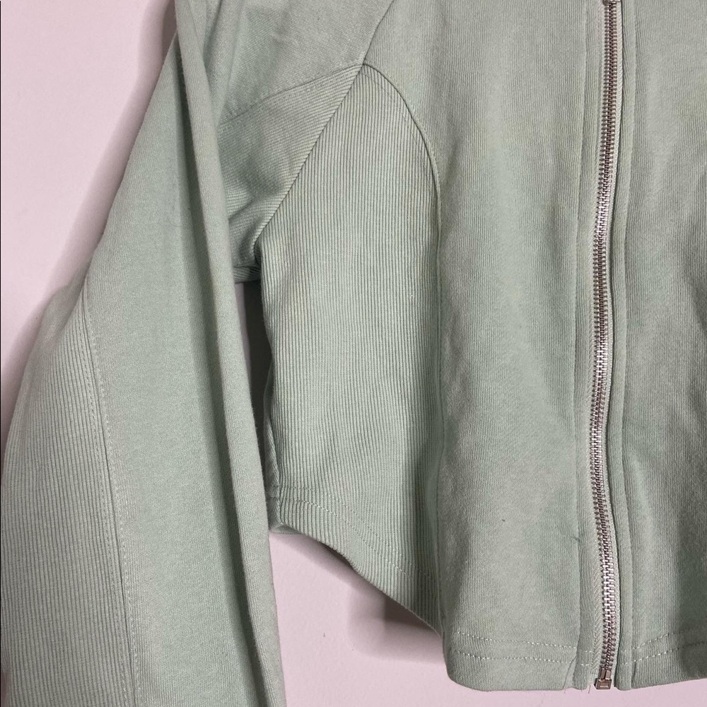 BNWT sage green zip up - Picture 2 of 3